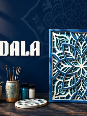 3D Mandala Art poster