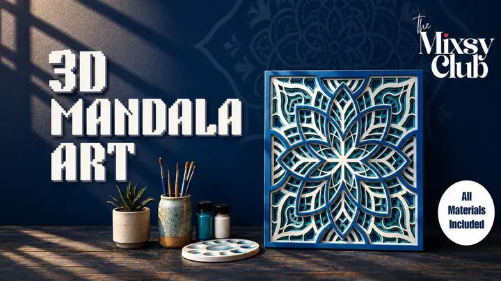 3D Mandala Art poster