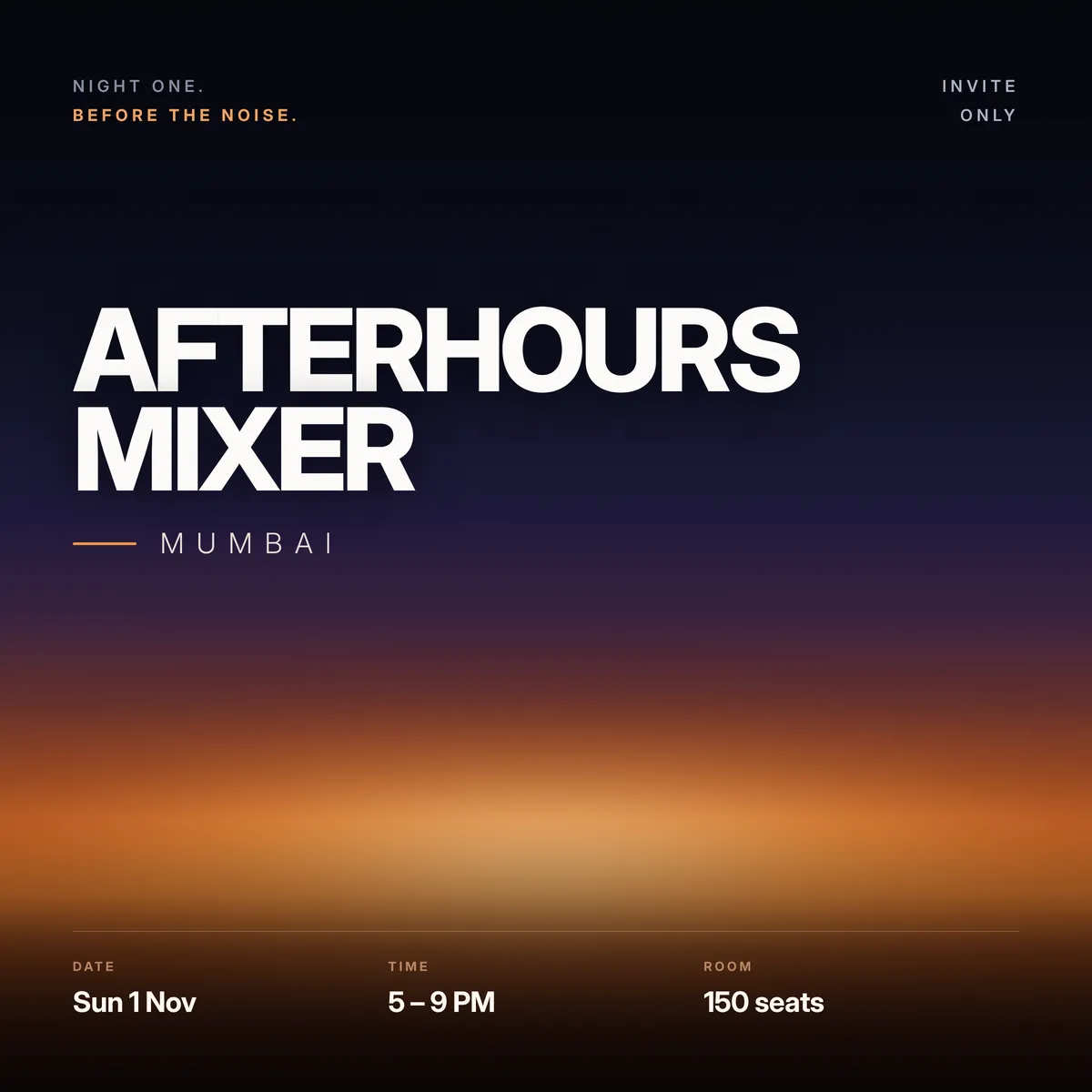 Afterhours Mixer: Mumbai