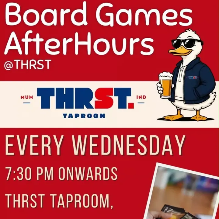 Board Games Afterhours at Thrst poster
