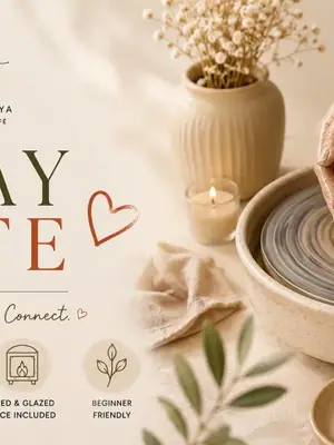 Clay Date – Pottery Wheel & Handbuilding Experience at Studio Meeraya poster