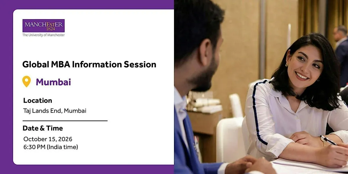 Discover the Manchester MBA Information Session, Mumbai