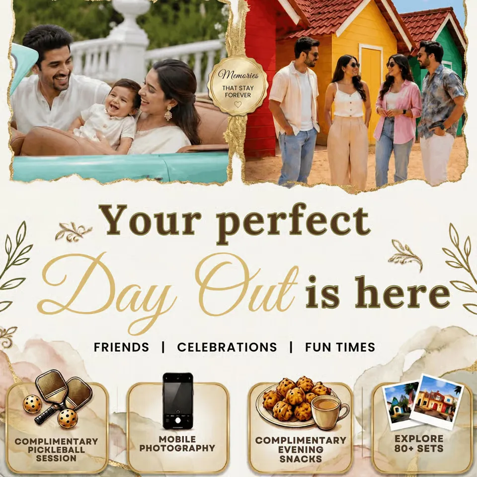 Family & Friends Day Out: 80+ Film Sets + Games + Food (4 Hours)