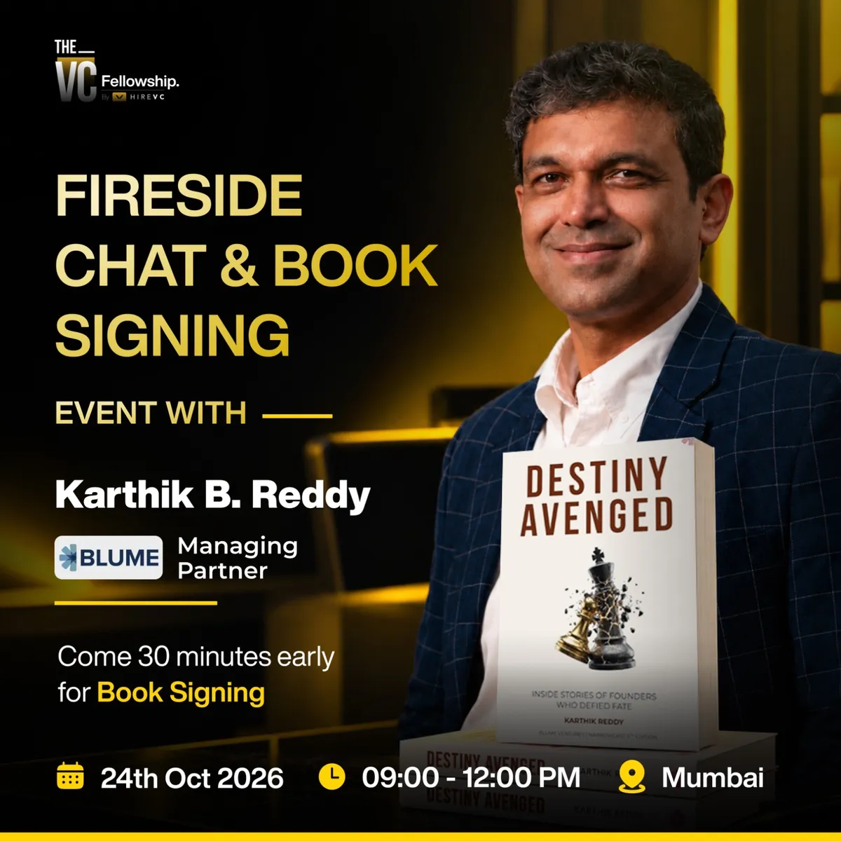 Fireside Chat & Book Signing with Karthik B Reddy