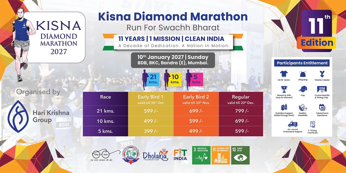 Kisna Diamond Marathon 2027 – Run for Swachh Bharat