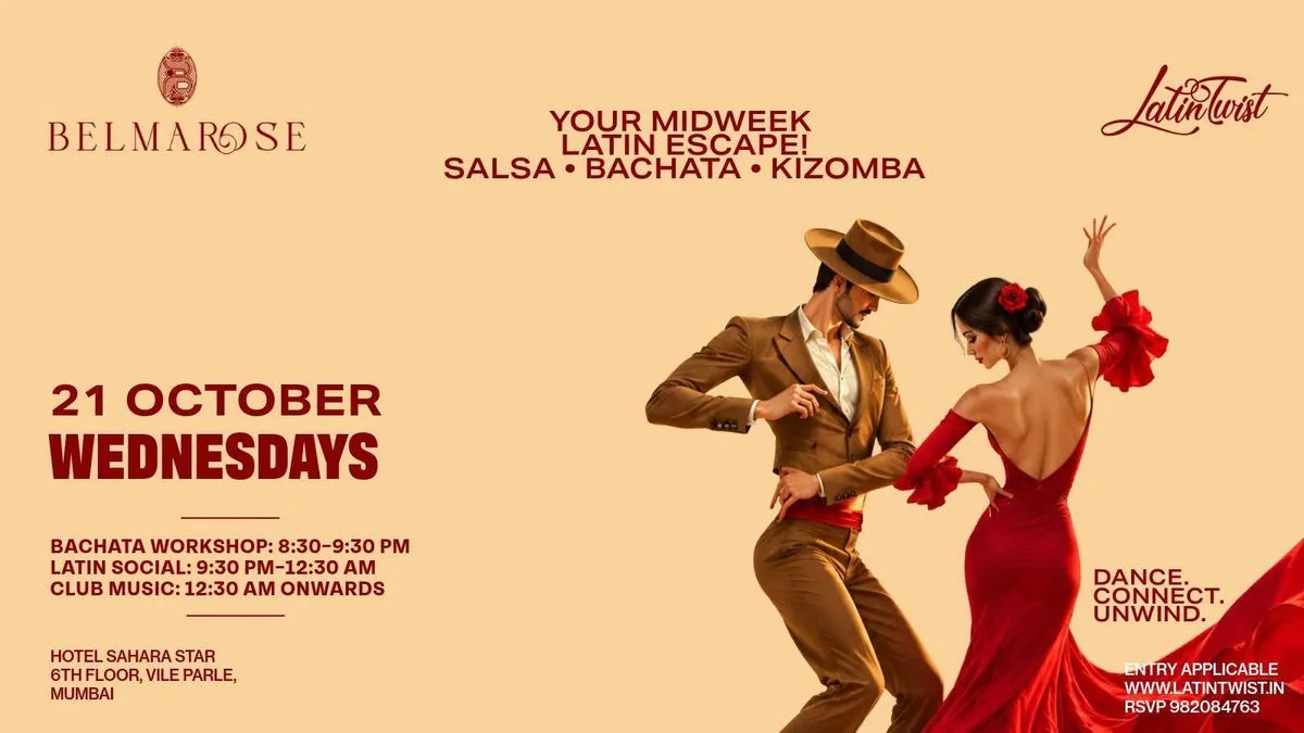 Latin Twist Wednesday at Belmarose – Salsa, Bachata & Kizomba