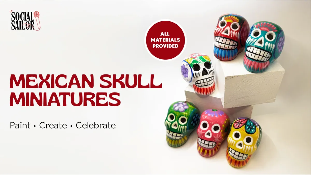 Mexican Skull Clay Miniatures