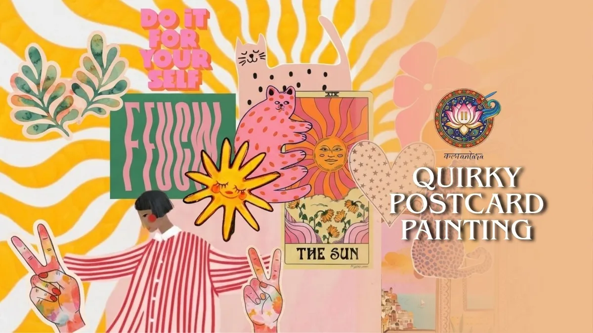 Quirky Postcard Painting