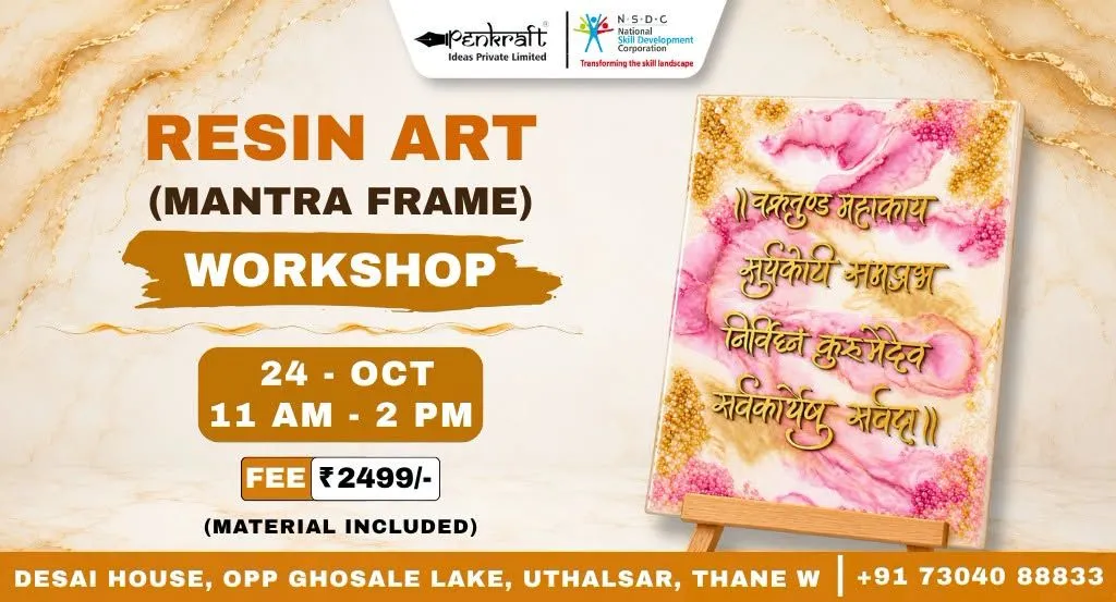 Resin Art Mantra Frame Making Workshop