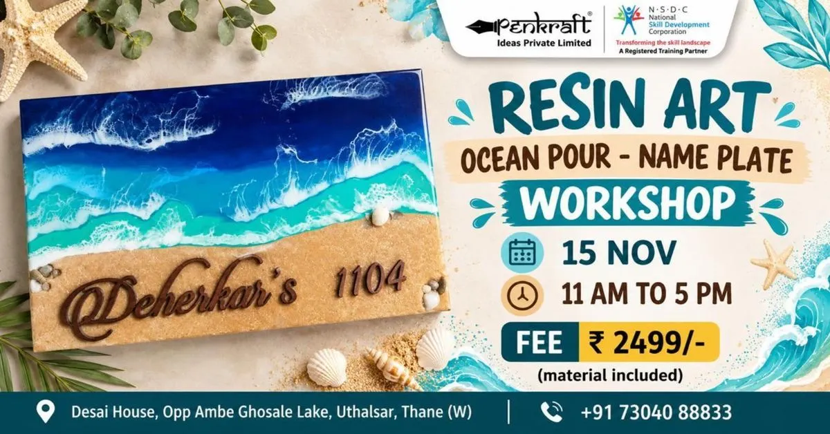 Resin Art on Name Plate Workshop