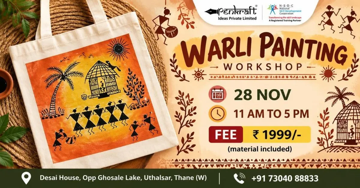 Warli Painting on Tote Bag Workshop